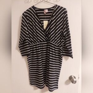 Oh! Mamma Black and White Striped Top